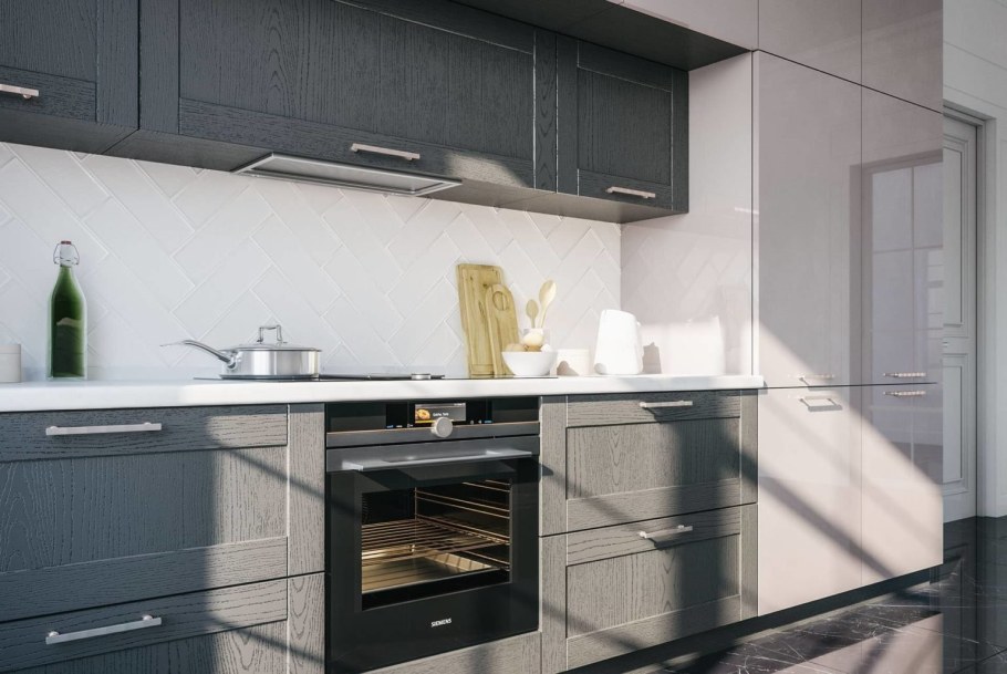 Кухня Глетчер маренго Силк