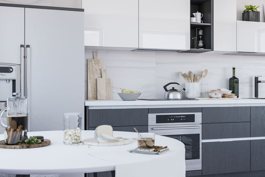 Кухня цвета маренго