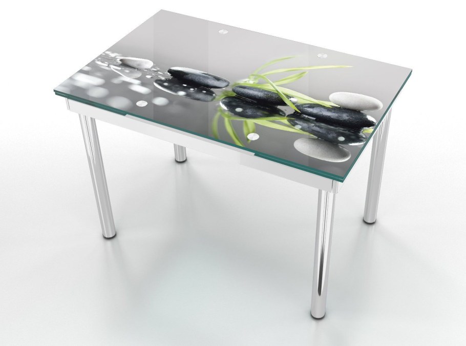 Стол стеклянный раскладной кухонный