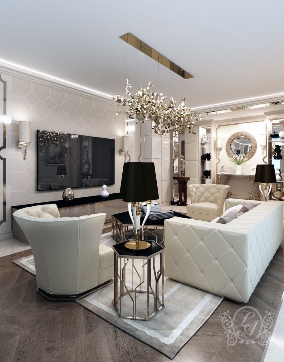 Гостиная ар деко Неоклассика