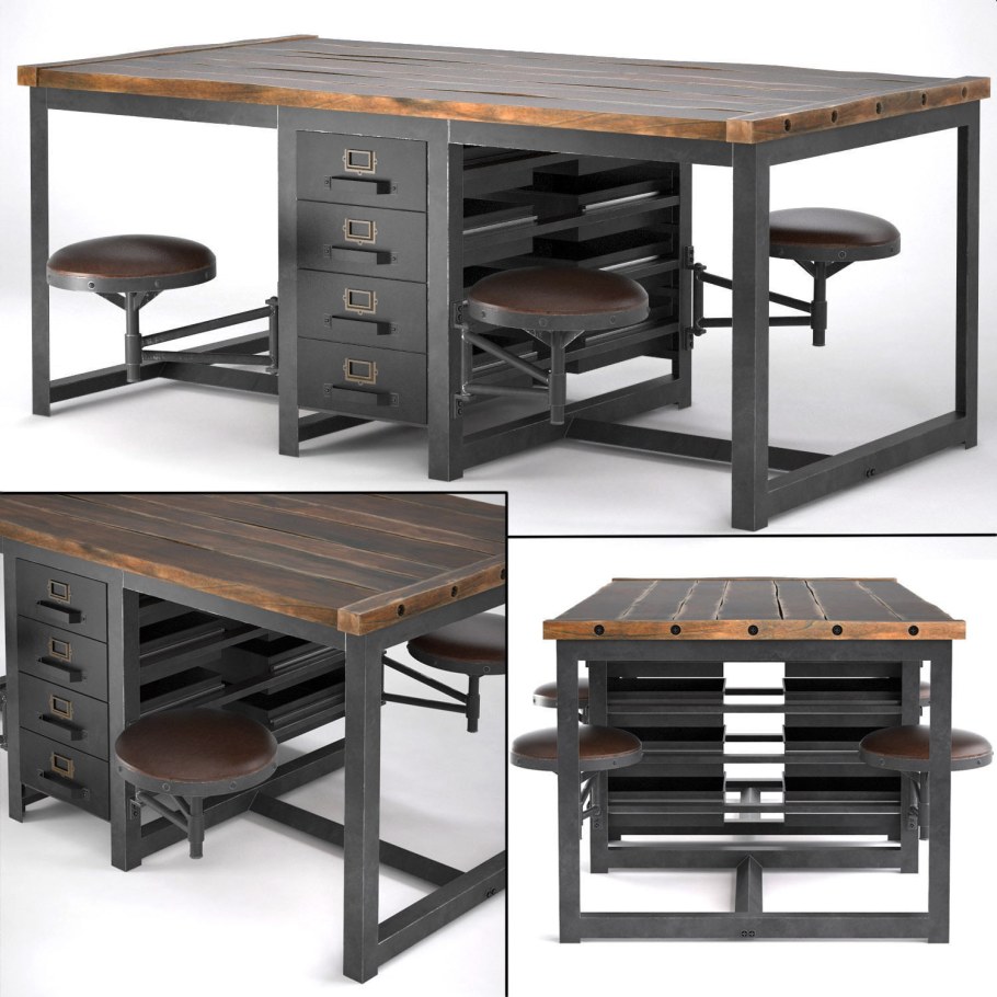 Металлический стол 3d модель