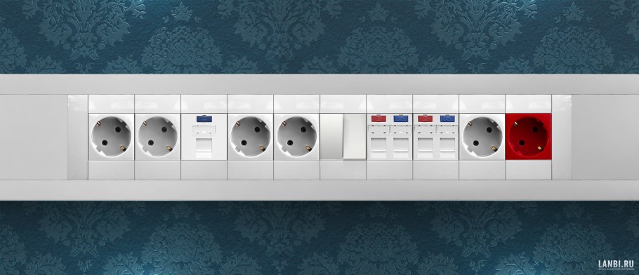 Розетки встраиваемые в кабель канал ИЭК