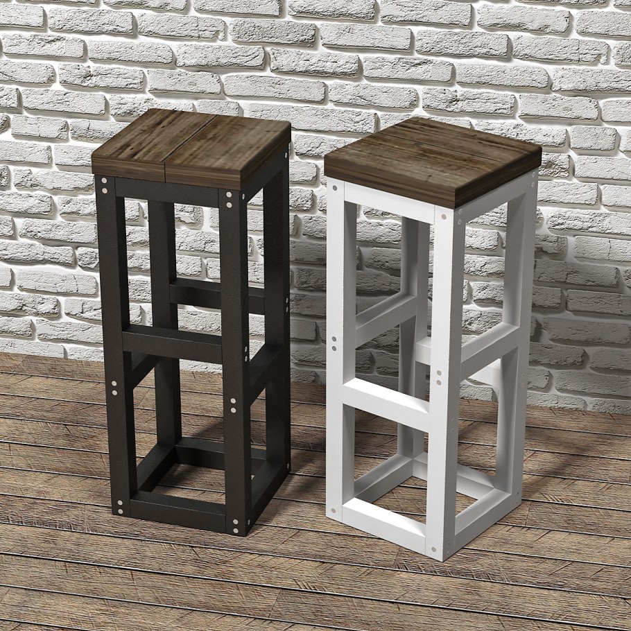 Стул лофт-1 барный, массив