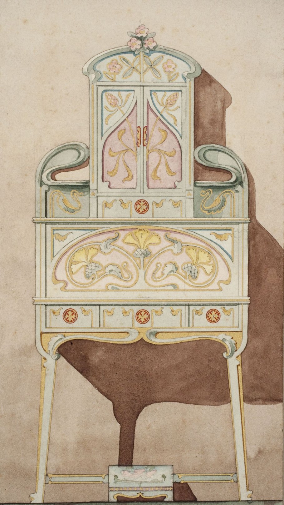 Тумбочка в стиле арт нуво