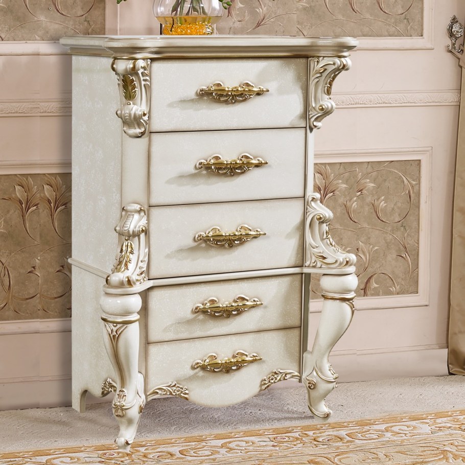 Комод узкий (5 ящиков, слоновая кость) Carpenter 230