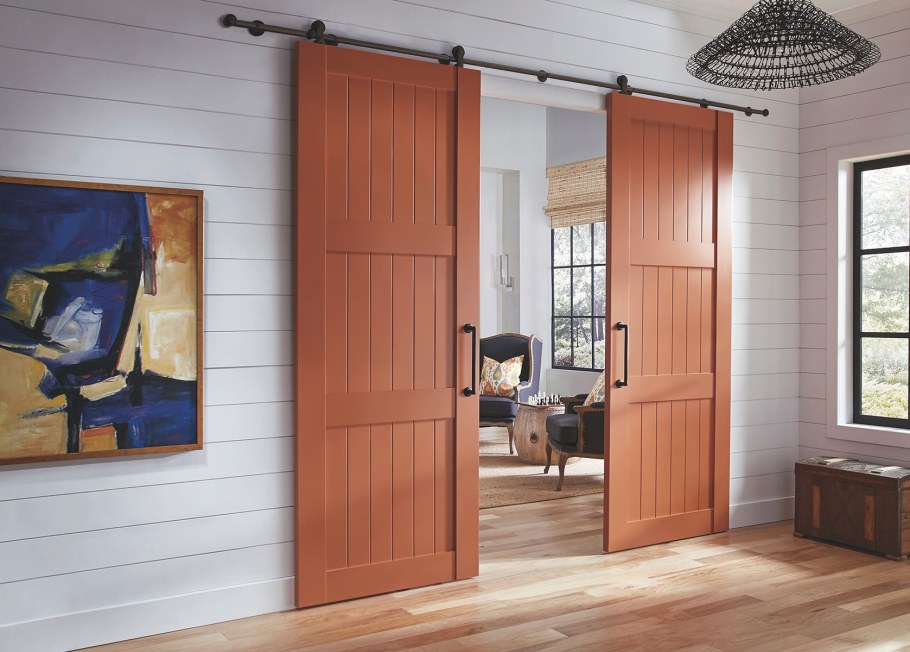 Амбарные раздвижные двери в стиле лофт