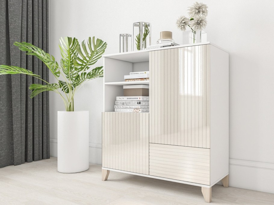 Комод Сканди 2 Vanilla глянец