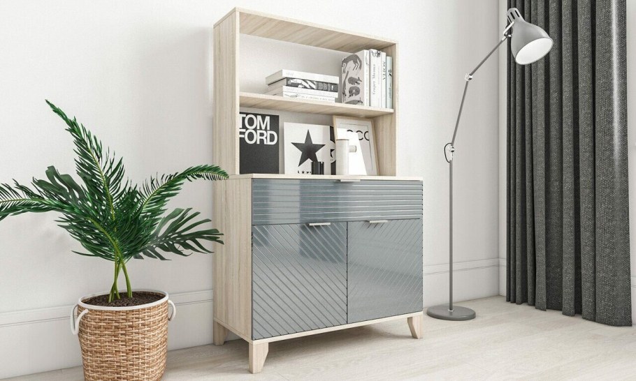 Комод Сканди 29 черный глянец