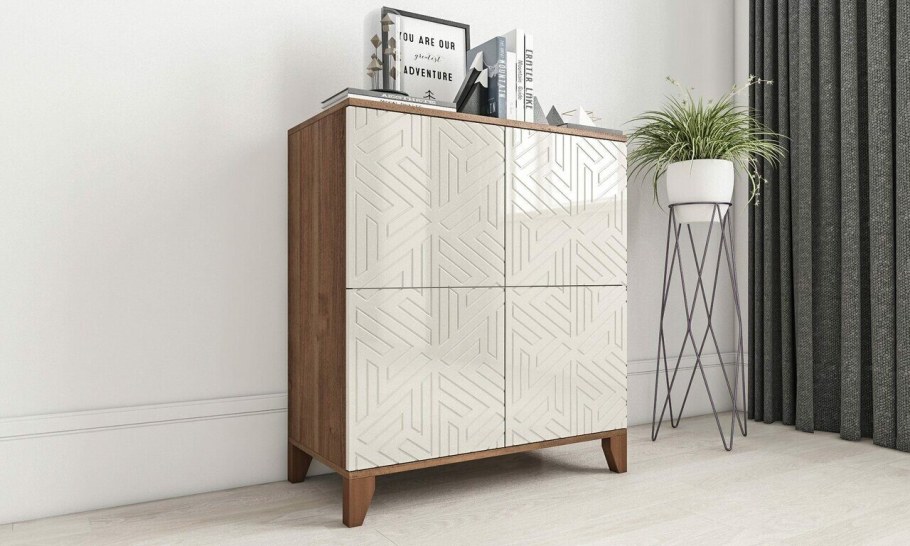 Комод Сканди 5 Pearl глянец