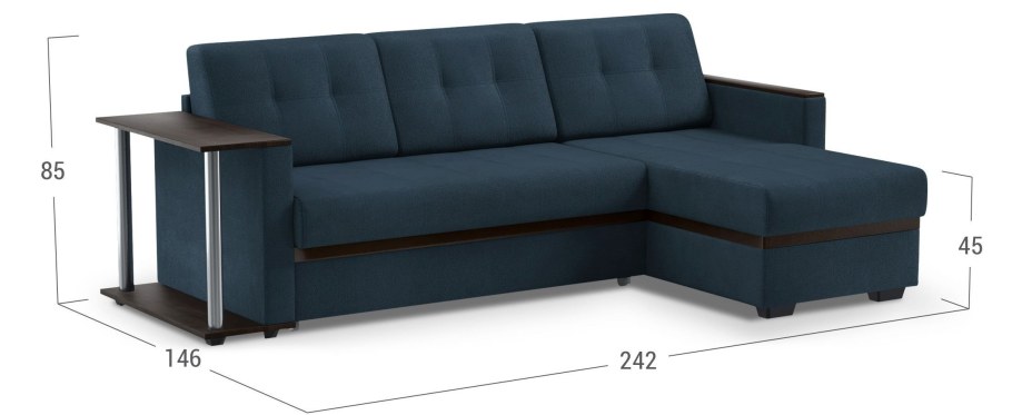 Диван угловой порту Textile Yellow