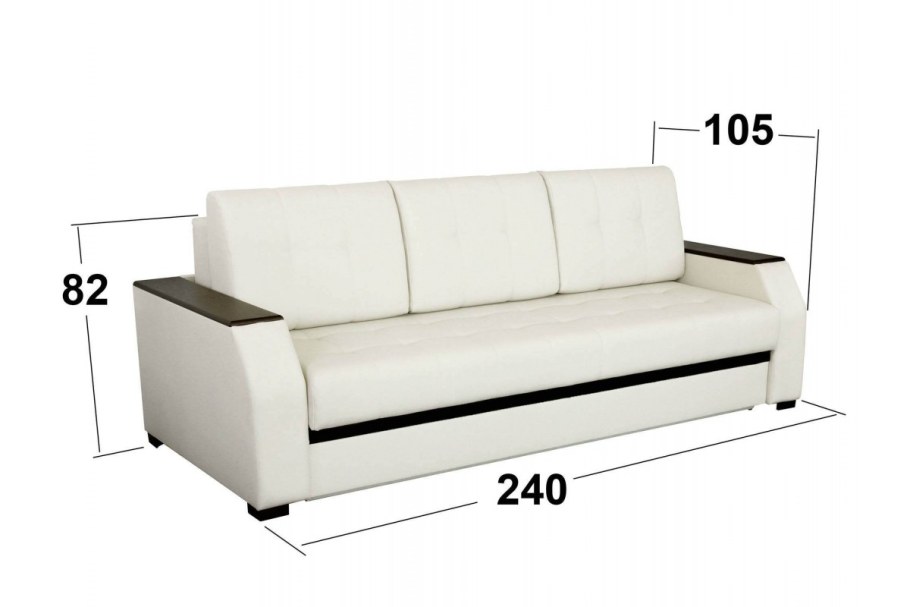 Диван Атлант еврокнижка белый