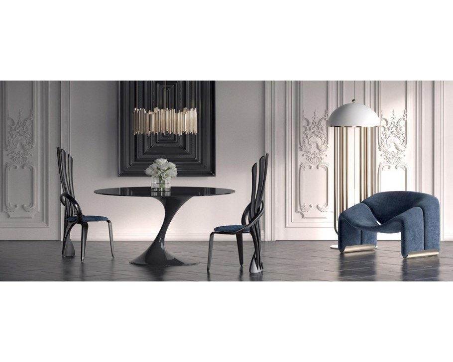 Обеденный стол Dining Table Melchior Round 113281 Eichholtz