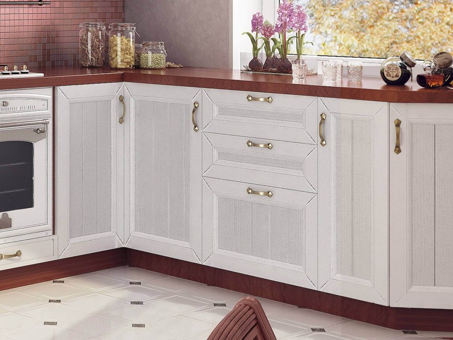 Кухня любимый дом Кантри светлый ясень