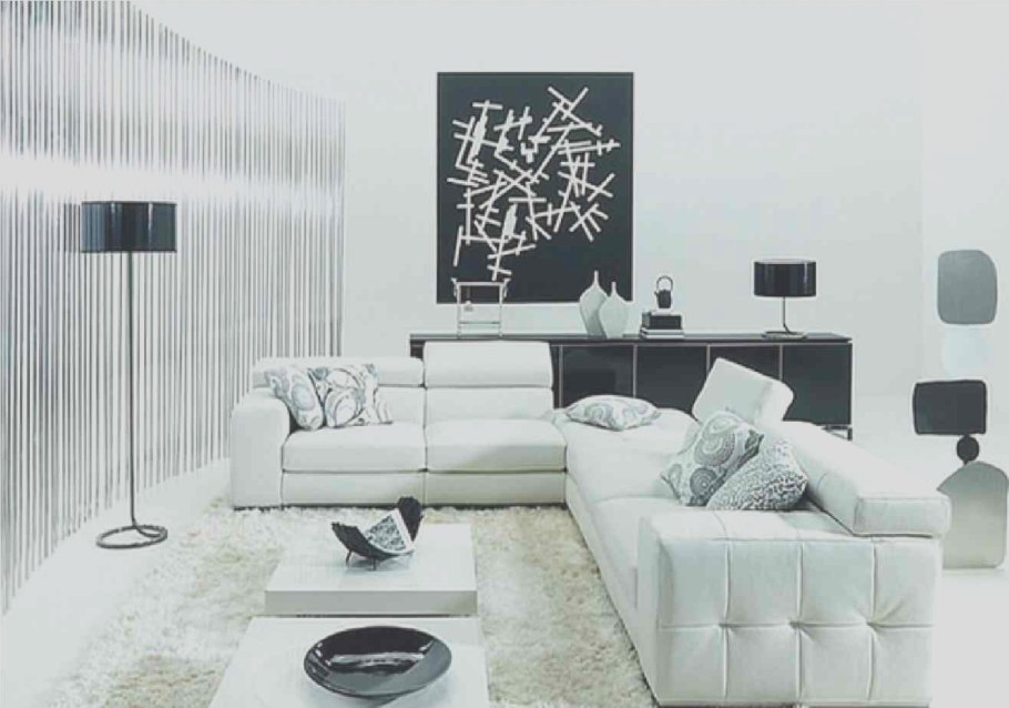 Черно белый интерьер