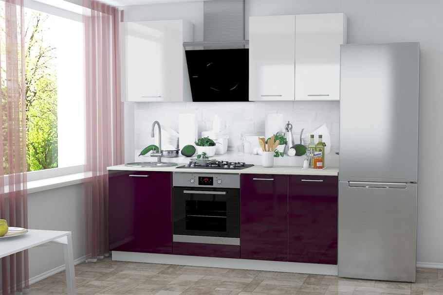 Кухня хофф Сити белый глянец