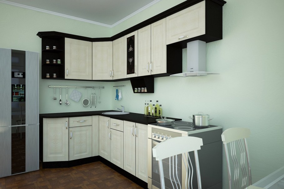 Кухонный гарнитур угловой в хофф