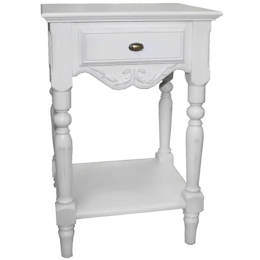 Тумбочка прикроватная белая Прованс