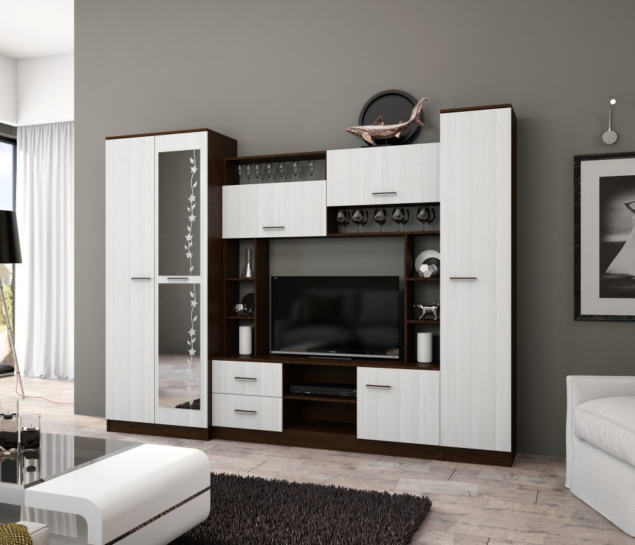 Гостиная марта-11 венге-лоредо