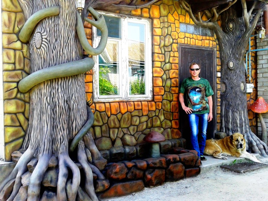 Домик из арт бетона