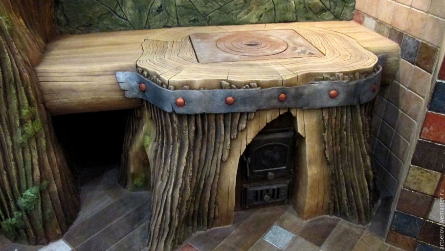 Барбекю из арт бетона