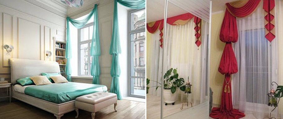 Занавески на комнату окно длинные