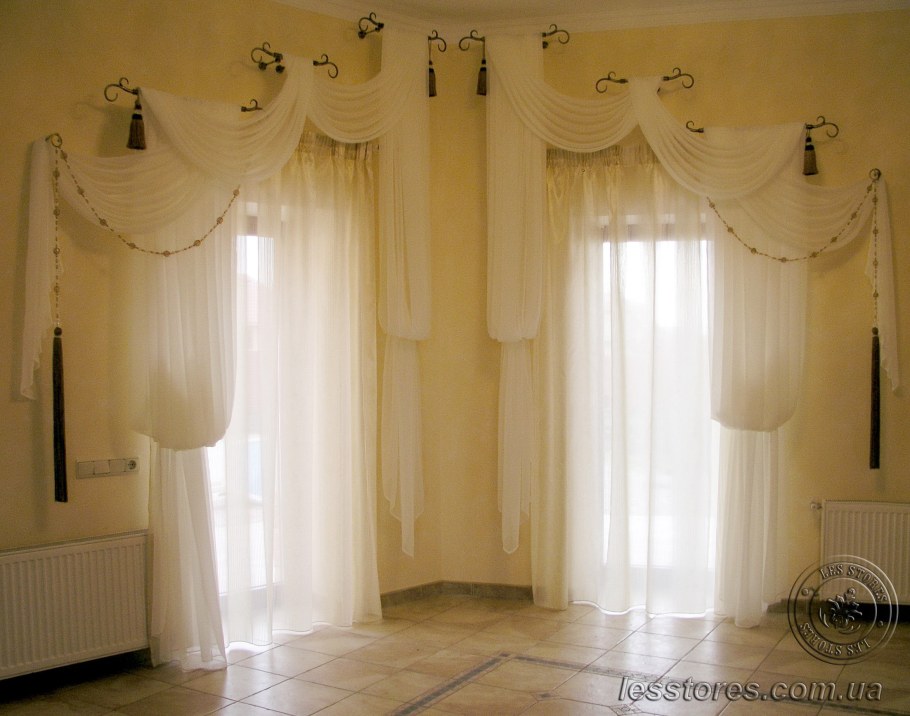 Рукав епископа шторы из вуали