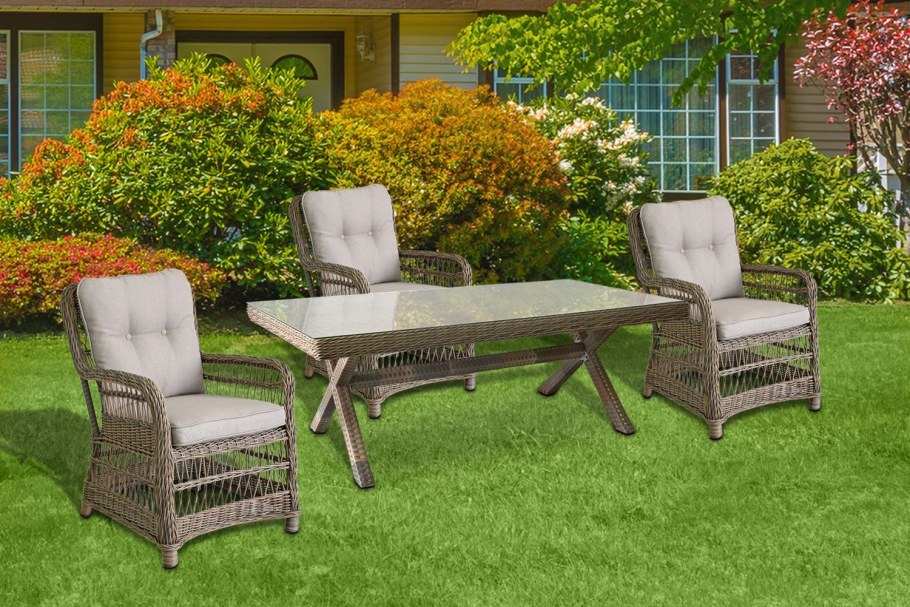 Кресло садовое ротанг искусственный Hoff