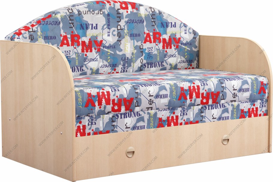 Детский диванвыканой со стеллажом