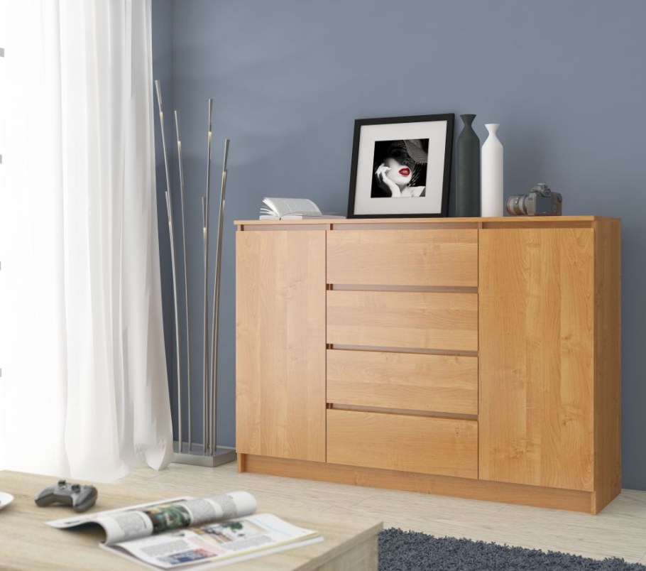 Комод Сура 1.6 4-ящ. 2-СТВ. (Белый)