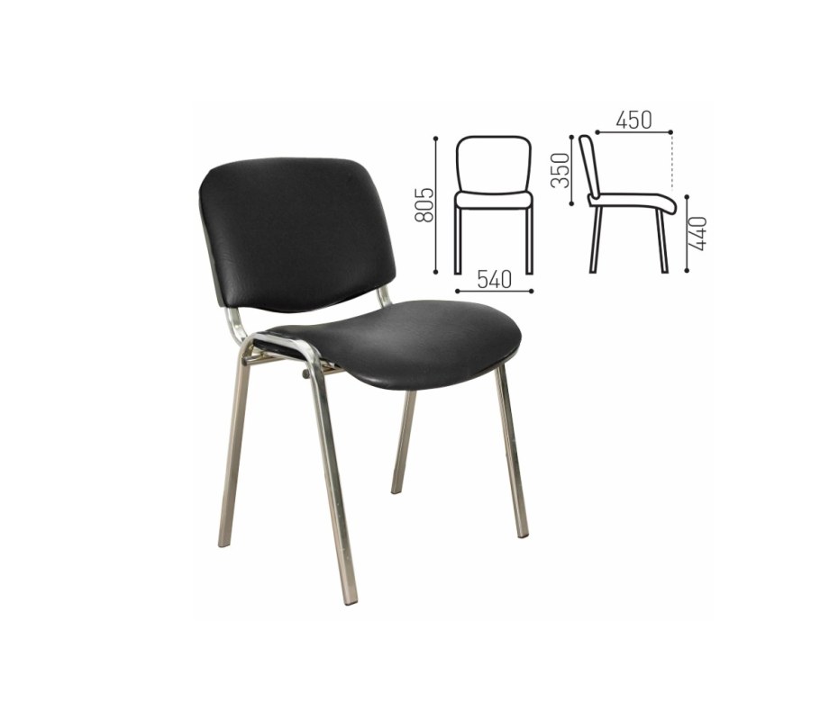 Стул посетителя nowy styl, изо (Black c-32) зел.