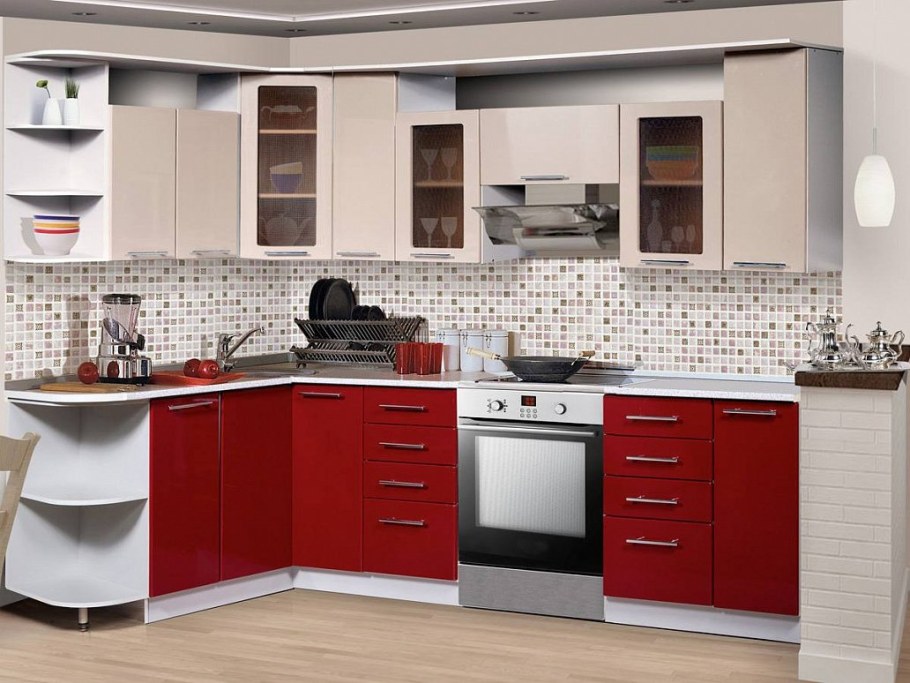 Кухня Виола бордо ваниль