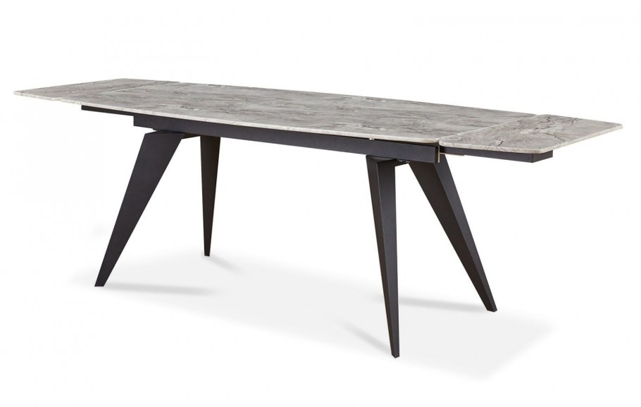 Стол раскладной Ramses 160-230, белый мрамор/хром