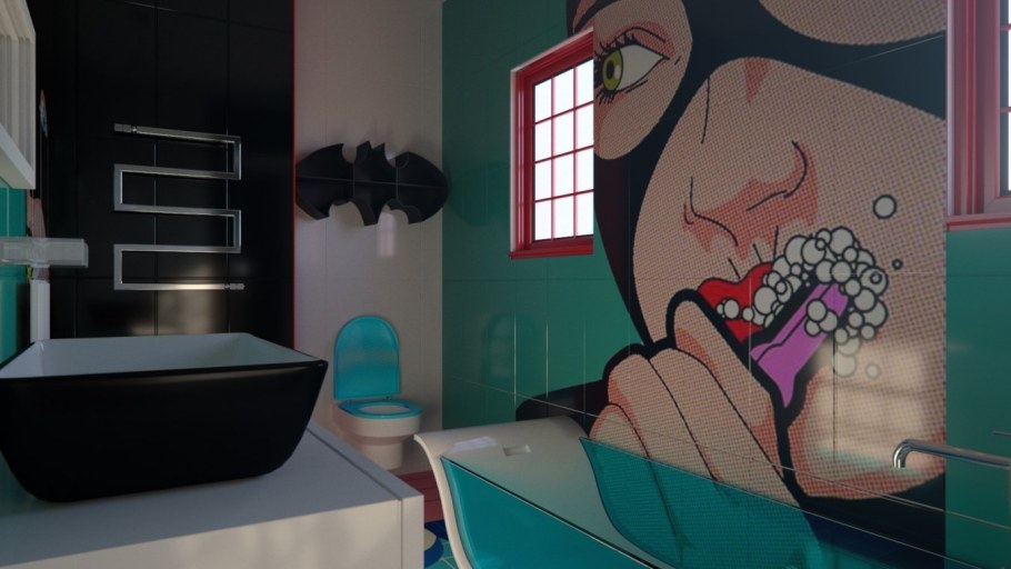 Ванная в стиле поп арт