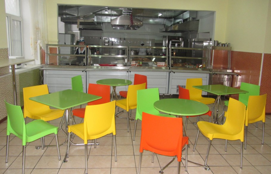 Современная мебель для школьной столовой