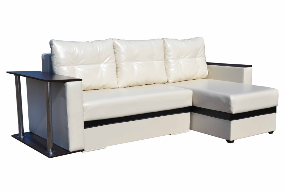 Угловой диван Атланта экокожа белый