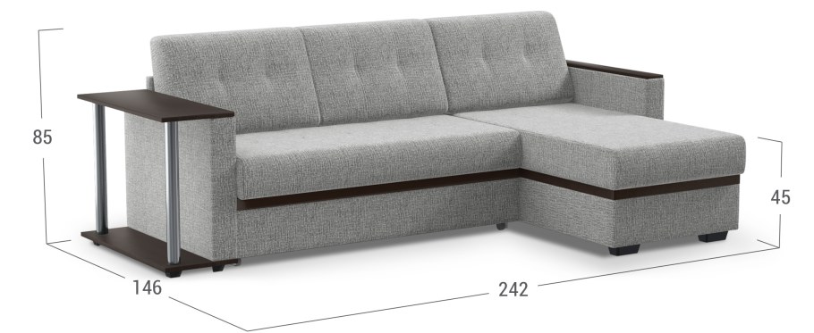 Диван Атланта Мальмо серый