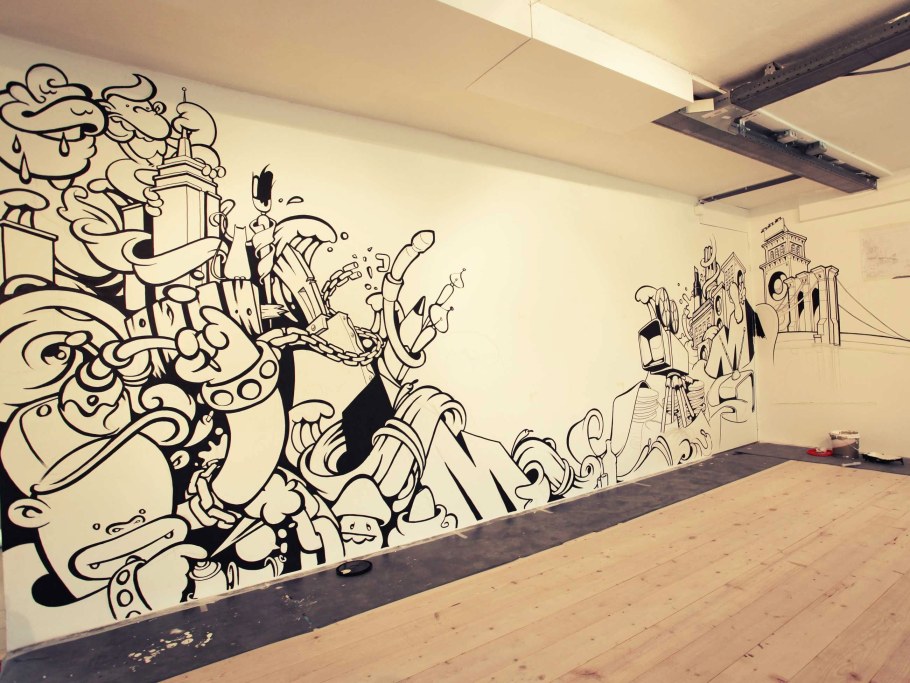 Роспись стен граффити