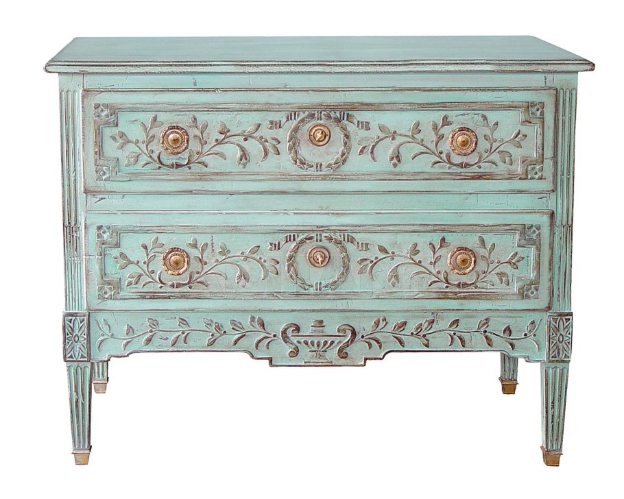 Винтажный французский голубой комод