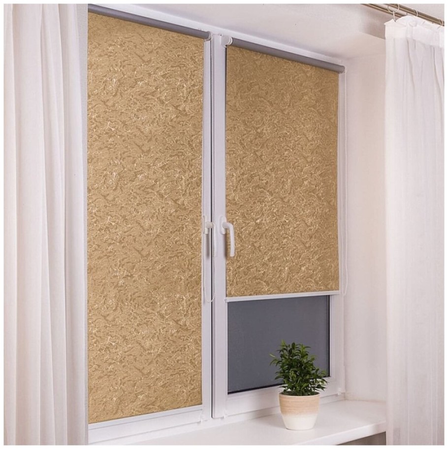 Рулонные шторы sola термо блэкаут Венеция с направляющими