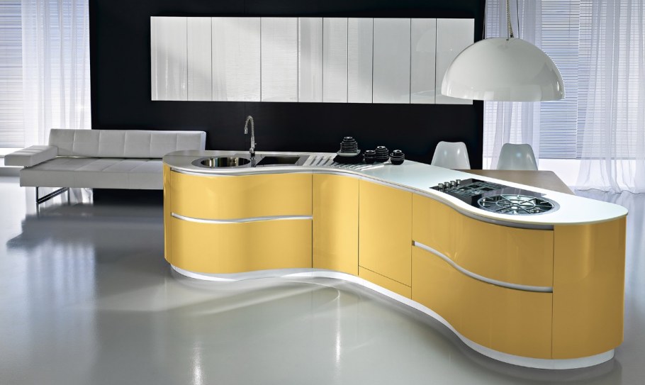 Кухни с плавными линиями