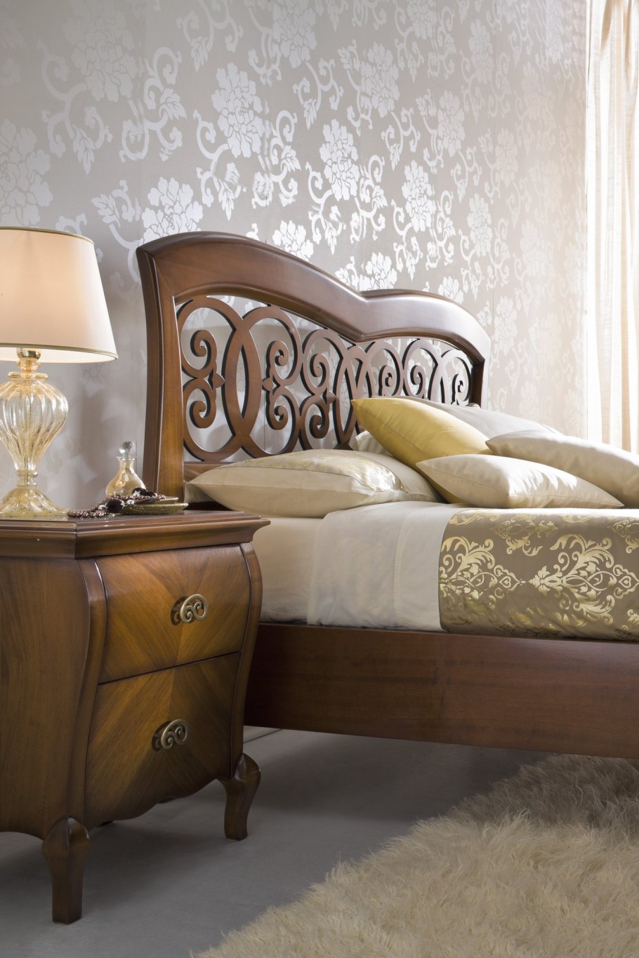 Кровать Simfonia (симфония) фабрика dall’Agnese 2 прикроватные тумбы