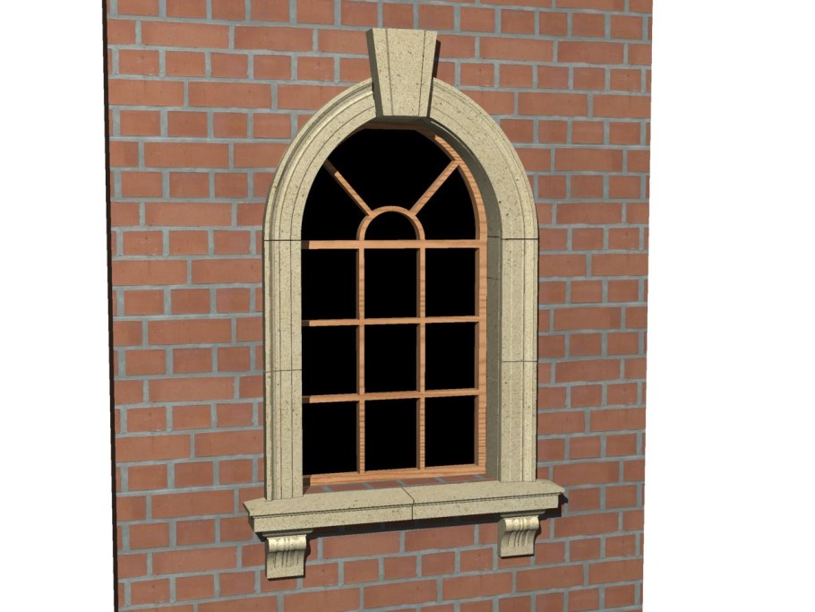 Замковый камень на окнах