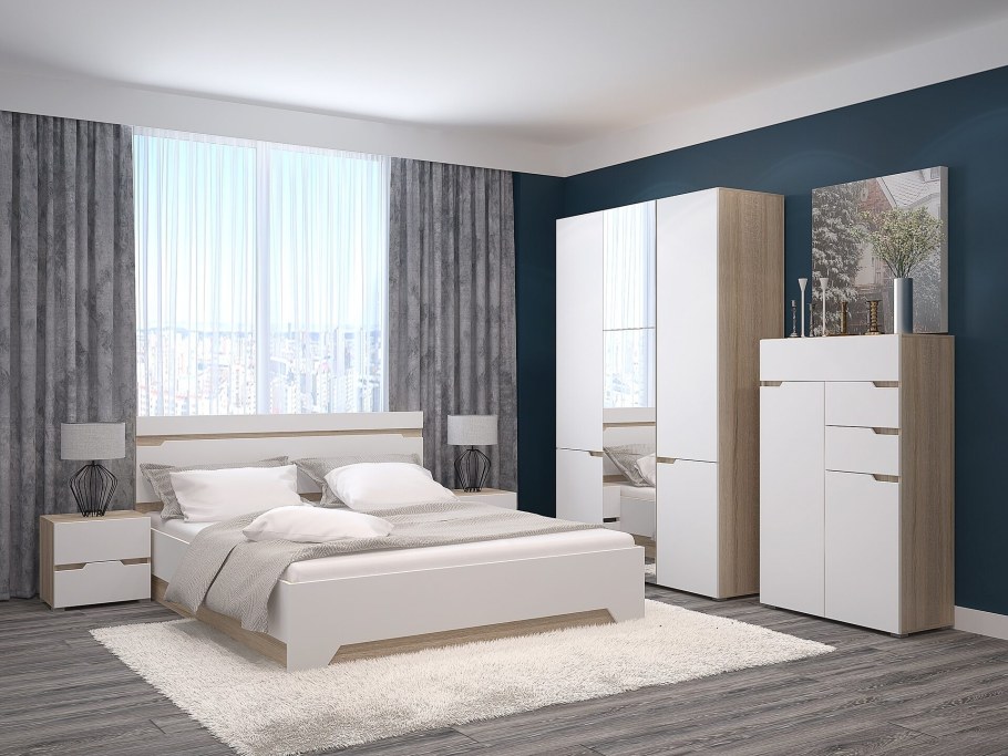 Спальня Анталия сонома белый софт