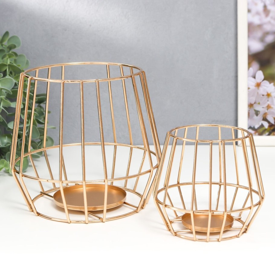 Металлический подсвечник лофт