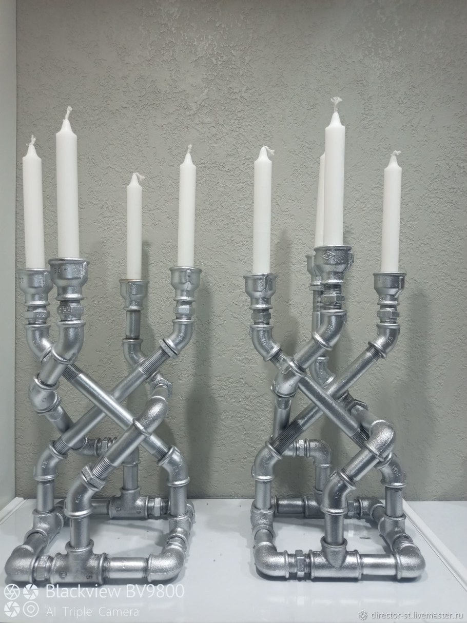 Подсвечник из труб
