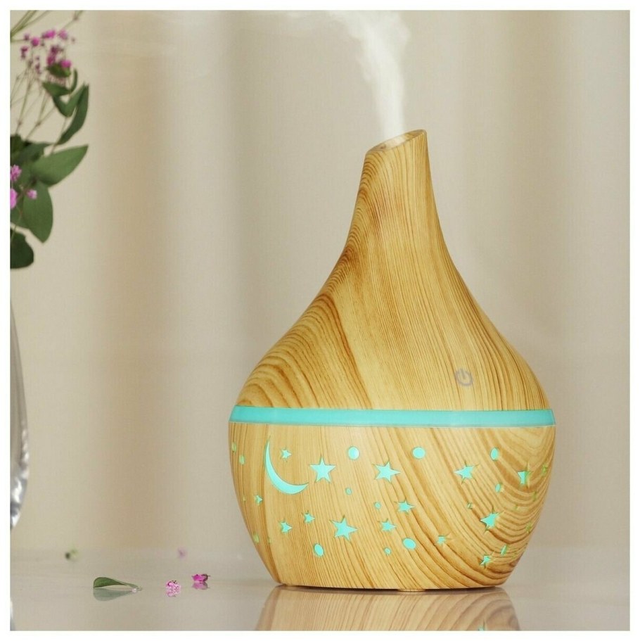 Ультразвуковой аромадиффузор-увлажнитель (светлое дерево)