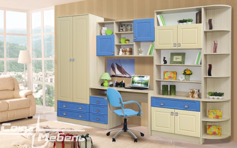 Детская мебель акварель модульная