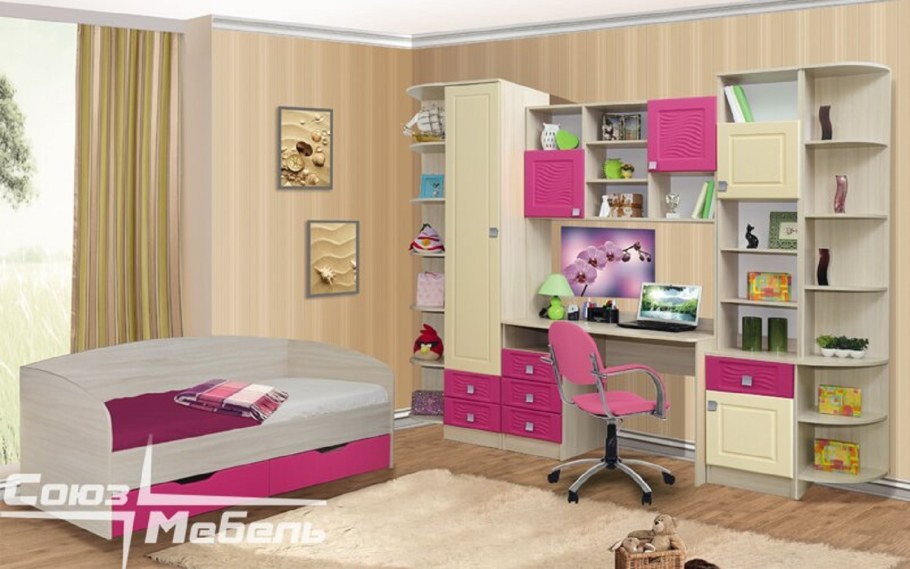 Детская мебель акварель модульная