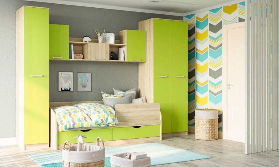 Детская мебель акварель лайм