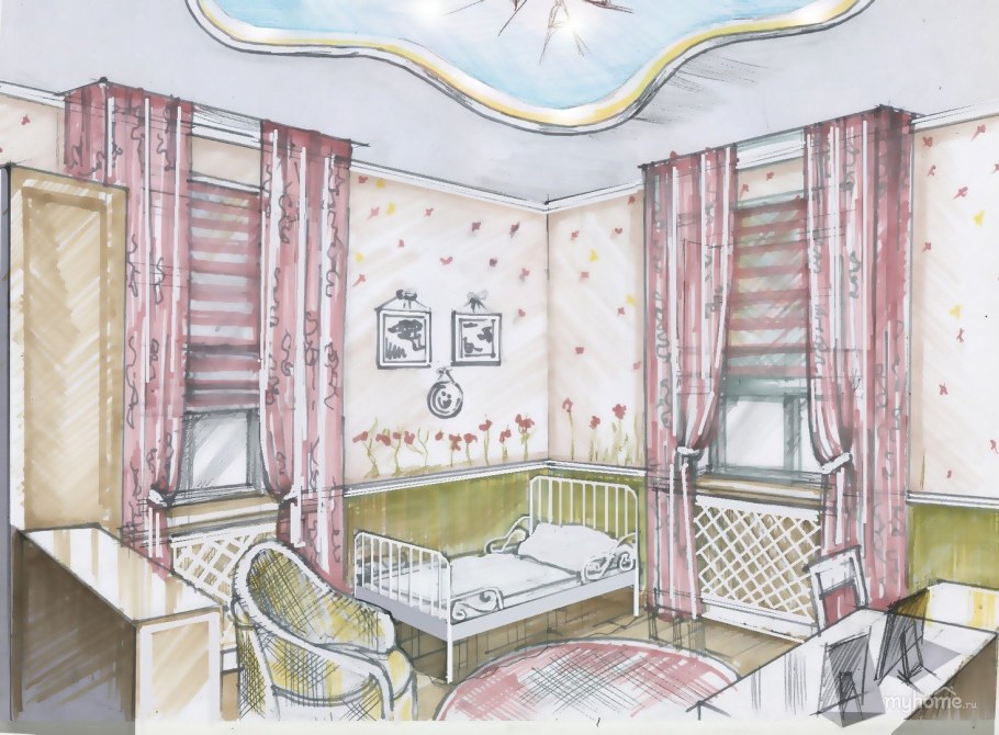 Эскиз детской комнаты
